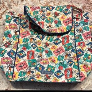 Vera Bradley Multicolor Cuba Stamps small backpack